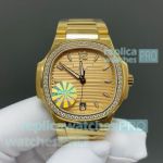 PDF Factory Swiss Replica Yellow Gold Ladies Patek Philippe Nautilus Diamond Watch 35mm